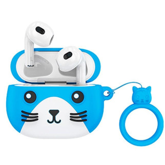 Дитячі бездротові навушники Bluetooth HOCO Cat EW46 в кейсі Blue - Інтернет-магазин спільних покупок ToGether