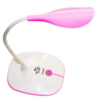 Лампа настільна світлодіодна з акумулятором біла з рожевим A-PLUS OJ-880 - Інтернет-магазин спільних покупок ToGether