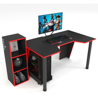 Геймерський ігровий стіл ZEUS™ GAMER-4 чорний-червоний - Інтернет-магазин спільних покупок ToGether