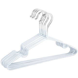 Набір вішалок для одягу металевих із силіконовим покриттям Qinsu Hanger 10 шт 0855 білий - Інтернет-магазин спільних покупок ToGether