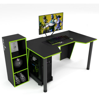 Геймерський стіл ZEUS-Game GAMER-4 чорний-лайм - Інтернет-магазин спільних покупок ToGether