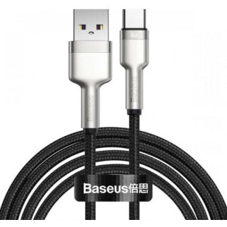 Кабель Baseus Cafule Metal Data Type-C 66W (2m) (black) - Інтернет-магазин спільних покупок ToGether