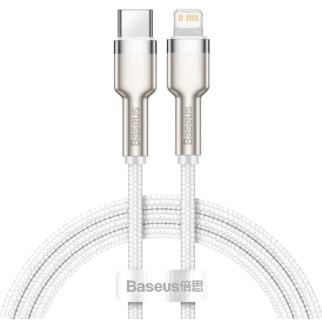 Кабель Baseus Cafule Metal Type-C to Lightning PD 20W (1m) (white) - Інтернет-магазин спільних покупок ToGether