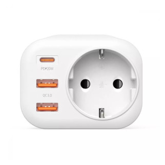 Багатофункціональна розетка Proove Multifunctional Socket PD-01 EU 1AC (1 Type-C 20W + 2 USB) (white) - Інтернет-магазин спільних покупок ToGether