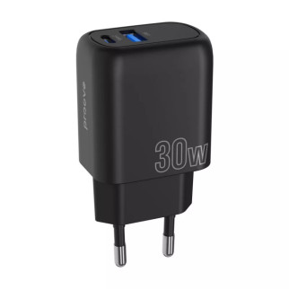 Мережевий зарядний пристрій МЗП Proove Silicone Power Plus МЗП 30W (Type-C + USB) (black) - Інтернет-магазин спільних покупок ToGether