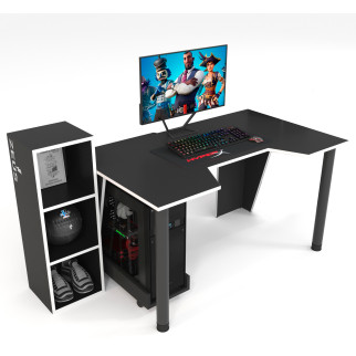 Геймерський ігровий стіл ZEUS™ GAMER-4 чорний-білий - Інтернет-магазин спільних покупок ToGether