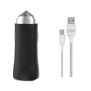 Автомобільний зарядний пристрій Aspor A918 Metal LED (2USB/3.4A) + кабель USB – Micro- чорний - Інтернет-магазин спільних покупок ToGether