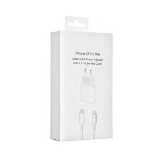 Мережевий зарядний пристрій Apple 20W USB-C MHJ83ZM/A A2347 + кабель Type-C – Lightning- білий - Інтернет-магазин спільних покупок ToGether