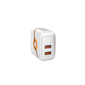 Мережевий зарядний пристрій Aspor A832 (2USB/3A)- білий - Інтернет-магазин спільних покупок ToGether