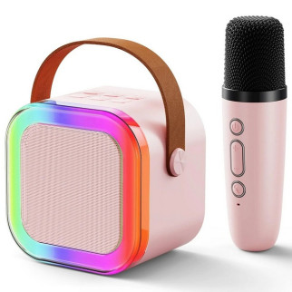 Портативна Bluetooth колонка з караоке та мікрофоном K12 Pink CNV - Інтернет-магазин спільних покупок ToGether