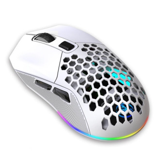 Миша бездротова HXSJ Т28 з акумулятором та RGB підсвічуванням 2,4G+Bluetooth White - Інтернет-магазин спільних покупок ToGether