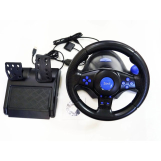 Кермо з педалями OPT-TOP 3 в1 Vibration Steering wheel PS2/PS3/PC (1756374628) - Інтернет-магазин спільних покупок ToGether