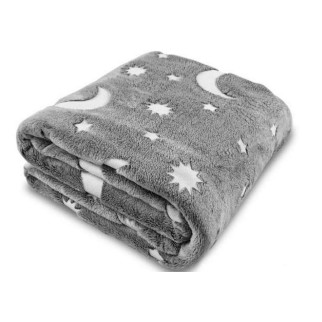 Плед зірки, що світиться OPT-TOP Blanket день/ніч 120х150 см Grey (1756375703) - Інтернет-магазин спільних покупок ToGether