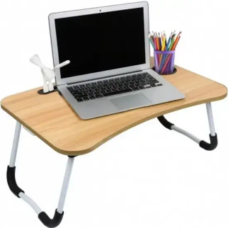Столик бамбуковий для ноутбука OPT-TOP з підсклянником та USB 60x40 см (2066251701) - Інтернет-магазин спільних покупок ToGether