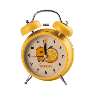 Настільний годинник з будильником Lugi Clock на батарейках жовтий (HP226Y) - Інтернет-магазин спільних покупок ToGether