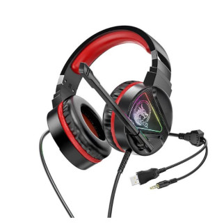 Ігрові геймерські навушники Hoco Gaming W104 із мікрофоном червоні - Інтернет-магазин спільних покупок ToGether