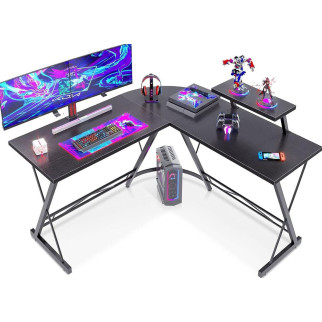 Ігровий стіл комп'ютерний кутовий Urbankit з полицею в стилі лофт для геймерів - Інтернет-магазин спільних покупок ToGether