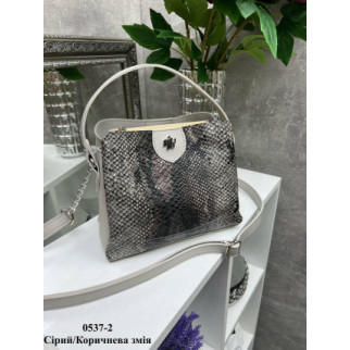 Сірий/коричнева — три відділення - стильна та елегантна сумочка, дуже зручна у використанні (0537-2) - Інтернет-магазин спільних покупок ToGether