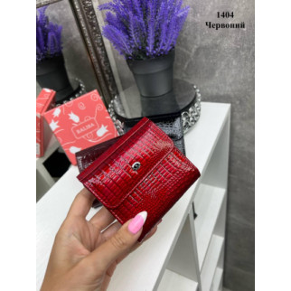 Натуральна шкіра. Червоний - на кнопці - стильний, елегантний та мініатюрний гаманець у фірмовій коробці - 10х10 см (1404) - Інтернет-магазин спільних покупок ToGether