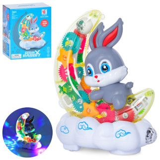 Музична іграшка кролик на місяці 20см, шестерні, танцює, музика, світло, на бат-ці, в кор-ці, 20-16- | YJ-3043 - Інтернет-магазин спільних покупок ToGether