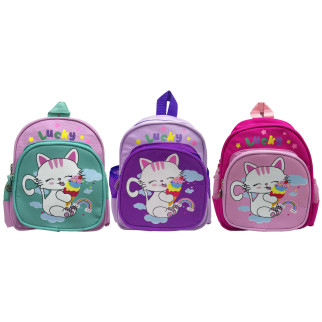 Рюкзак дитячий з тканини "Щасливий котик" 26*21*10см 3в.(20*3) | 805 - Інтернет-магазин спільних покупок ToGether