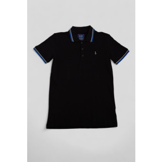 Поло чоловіче однотонне, колір чорно-синій, 214R2138 - Інтернет-магазин спільних покупок ToGether