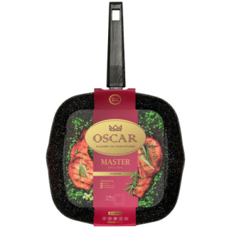 Сковорода гриль Oscar Master OSR-8102-28 28х28 см чорна - Інтернет-магазин спільних покупок ToGether