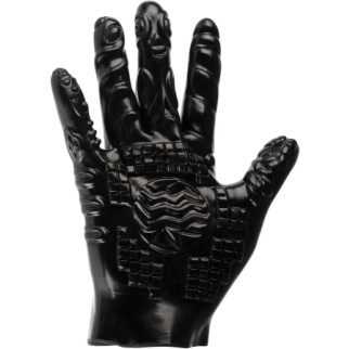 Рельєфна чорна рукавичка для фістингу та анально-вагінальної стимуляції We Love - Інтернет-магазин спільних покупок ToGether