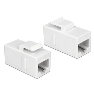 Перехідник мережевий Delock RJ45 UTP6 F/F Keystone 1:1 Gold білий (70.08.6379) - Інтернет-магазин спільних покупок ToGether