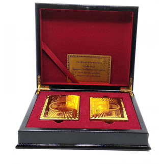 Карти гральні пластикові Duke Gold Foil 2 колоди по 54 аркуші 87х62 мм в скриньці (DN32416) - Інтернет-магазин спільних покупок ToGether