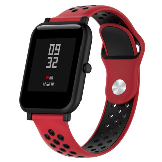 Ремінець BeWatch sport-style для смарт-годин Xiaomi Amazfit BIP Червоно-Чорний (1010131) - Інтернет-магазин спільних покупок ToGether