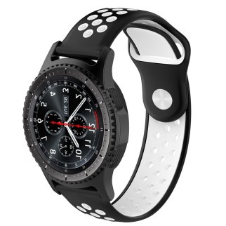 Ремінець силіконовий BeWatch для смарт-годинника Samsung Gear S3 Чорно-Білий (1020112.2) - Інтернет-магазин спільних покупок ToGether