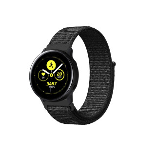 Ремінець BeWatch нейлоновий липучка для Samsung Galaxy Watch Active Чорний (1011301.2) - Інтернет-магазин спільних покупок ToGether