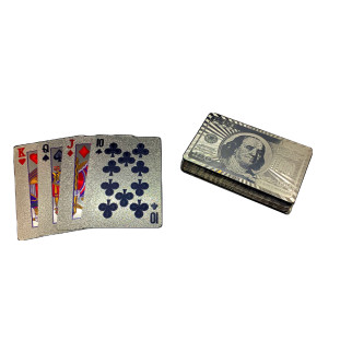 Карти гральні покерні пластикові Duke "500 euro" сріблясті 54 листи 86x62 мм (DN32715) - Інтернет-магазин спільних покупок ToGether