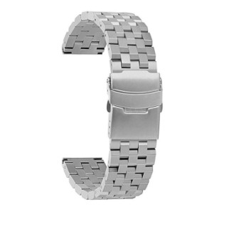 Ремінець BeWatch 22 мм сталевий Quadro для Samsung Gear S3 Galaxy Watch 46mm Active 2 44mm Срібло (1024405) - Інтернет-магазин спільних покупок ToGether