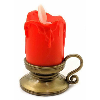 Свічка None з Led підсвічуванням з полум'ям, що рухається 9х7х5.5 см Червона (DN32856A) - Інтернет-магазин спільних покупок ToGether