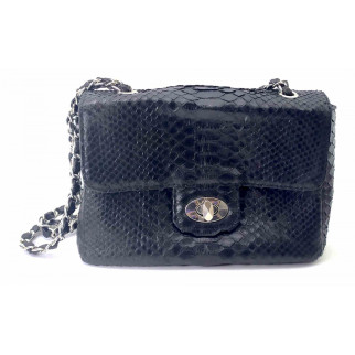 Жіноча сумка Piton Bags зі шкіри пітона 20х14х8 см Чорна (DN32636B) - Інтернет-магазин спільних покупок ToGether