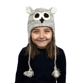 Шапка з вушками дитяча Animals Owl Kathmandu One Size Сірий (23042) - Інтернет-магазин спільних покупок ToGether