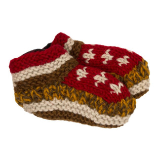 Тапочки-шкарпетки дитячі Kathmandu Жане М 16-18 Червоно-коричневий (24930) - Інтернет-магазин спільних покупок ToGether