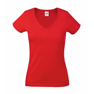 Футболка Fruit of the Loom Lady-fit V-neck XS Червоний (061398040XS) - Інтернет-магазин спільних покупок ToGether