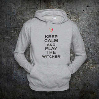 Худі Fruit of the Loom Заспокойся та Грай у Відьмака Keep Calm The Witcher Сірий M (139903) - Інтернет-магазин спільних покупок ToGether