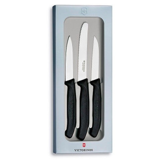 Набір кухонних овочевих ножів Victorinox Swiss Classic Paring Set 3 шт Чорний (6.7113.3G) - Інтернет-магазин спільних покупок ToGether