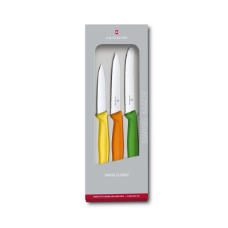 Набір кухонних овочевих ножів Victorinox Swiss Classic Paring Set 3 шт Різнокольорові (6.7116.31G) - Інтернет-магазин спільних покупок ToGether