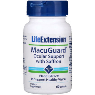 Підтримка Зірки з Шафраном MacuGuard Ocular Support with Saffron Life Extension 60 Гелевих Капсул - Інтернет-магазин спільних покупок ToGether