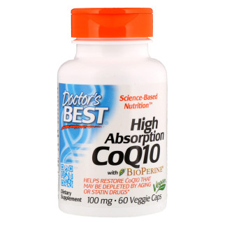 Коензим Q10 Doctor's Best Висока Абсорбація 100 мг BioPerine 60 гелевих капсул (DRB00069) - Інтернет-магазин спільних покупок ToGether
