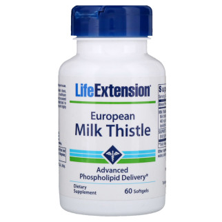 Силімарин (Росторопша) European Milk Thistle Life Extension 60 желатинових капсул - Інтернет-магазин спільних покупок ToGether