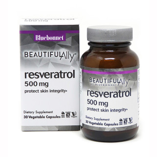 Ресвератрол 500 мг Bluebonnet Nutrition Beautiful Ally Resveratrol 500 мг 30 рослинних капсул - Інтернет-магазин спільних покупок ToGether