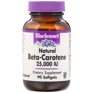 Натуральний бета-каротин Bluebonnet Nutrition Beta Carotene 25,000 МЕ 90 гелевих капсул - Інтернет-магазин спільних покупок ToGether