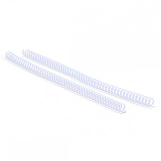 Спіраль пластикова для палітурки Agent A4 100 шт 3:1 14,3 мм Біла (6927920170160) - Інтернет-магазин спільних покупок ToGether
