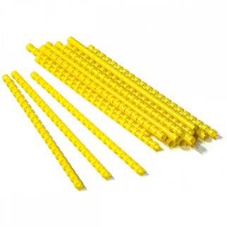 Пружини пластикові для палітурки Agent A4 100 шт 12 мм Жовті (8888821120044) - Інтернет-магазин спільних покупок ToGether